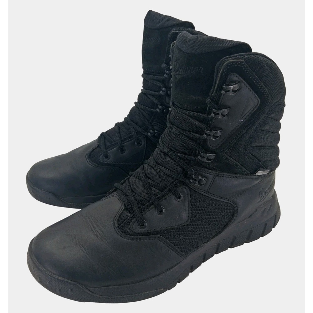 Danner Instinct Tactical Boots Mens Size 11 Black Leather Side Zip Waterproof